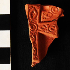 Detail of an early Christian lamp discovered in Sanisera