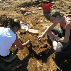 Digging a Roman amphora in detail