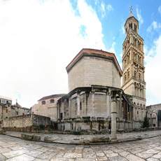 View of the extraordinary monumental Split
