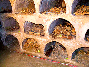 Burial niches from 17th century San Mateo Church