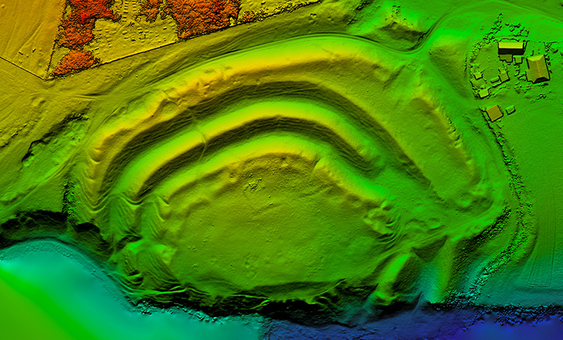 Digital Elevation Model of a medieval fortified site (Kudin, Ukraine)