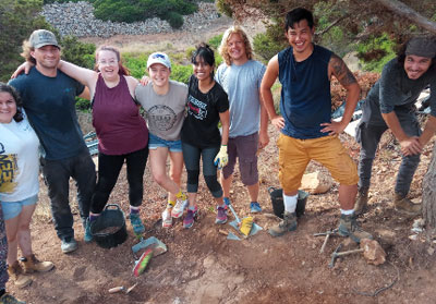 Students group of Archaeological dig in Sanisera