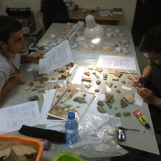 Study room and laboratory next to the site to inventory and deposit the archaeological material of the excavation